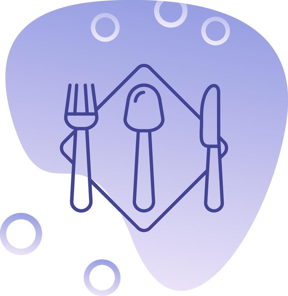 Cutlery Gradient Bubble Icon vector