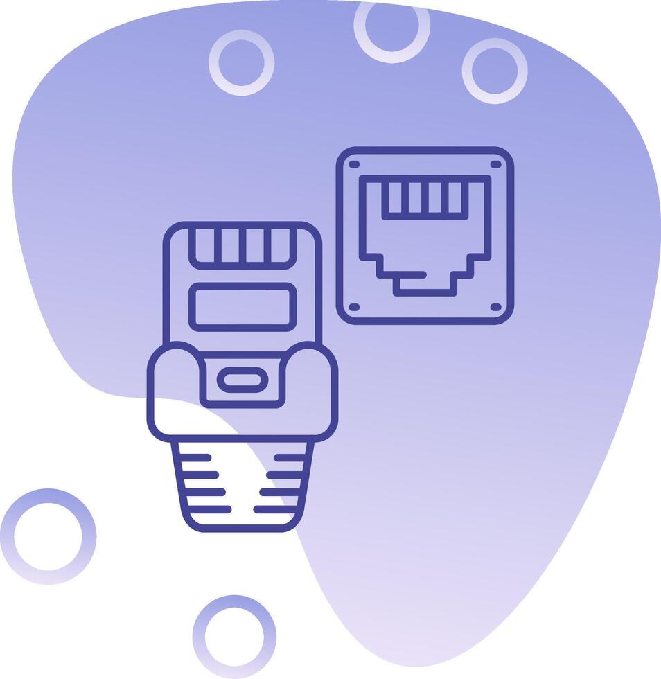 ethernet degradado burbuja icono vector