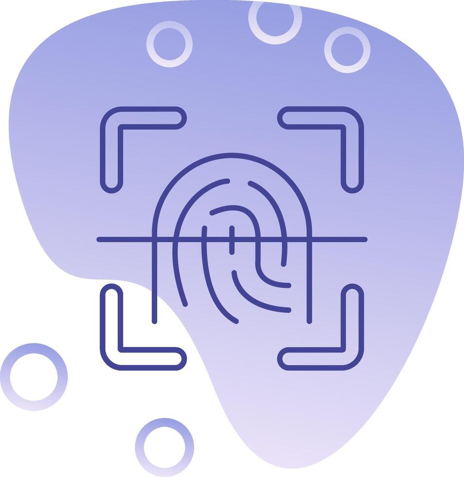 Finger print Gradient Bubble Icon vector