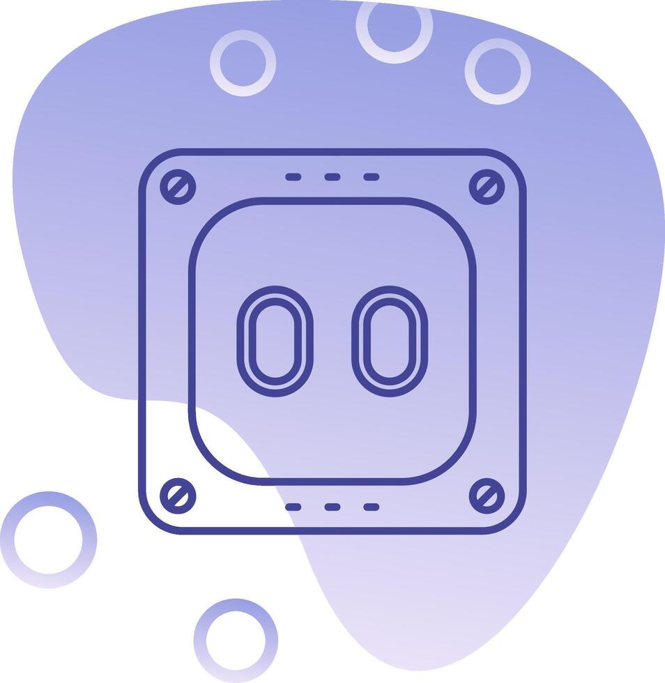 Socket Gradient Bubble Icon vector