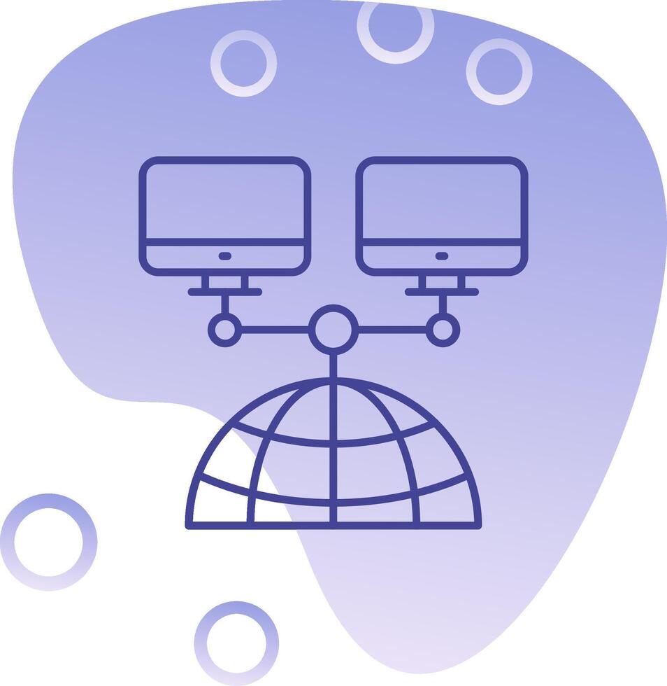 Network Gradient Bubble Icon vector