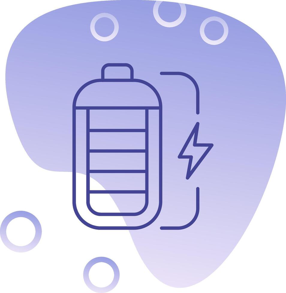 Battery Gradient Bubble Icon vector