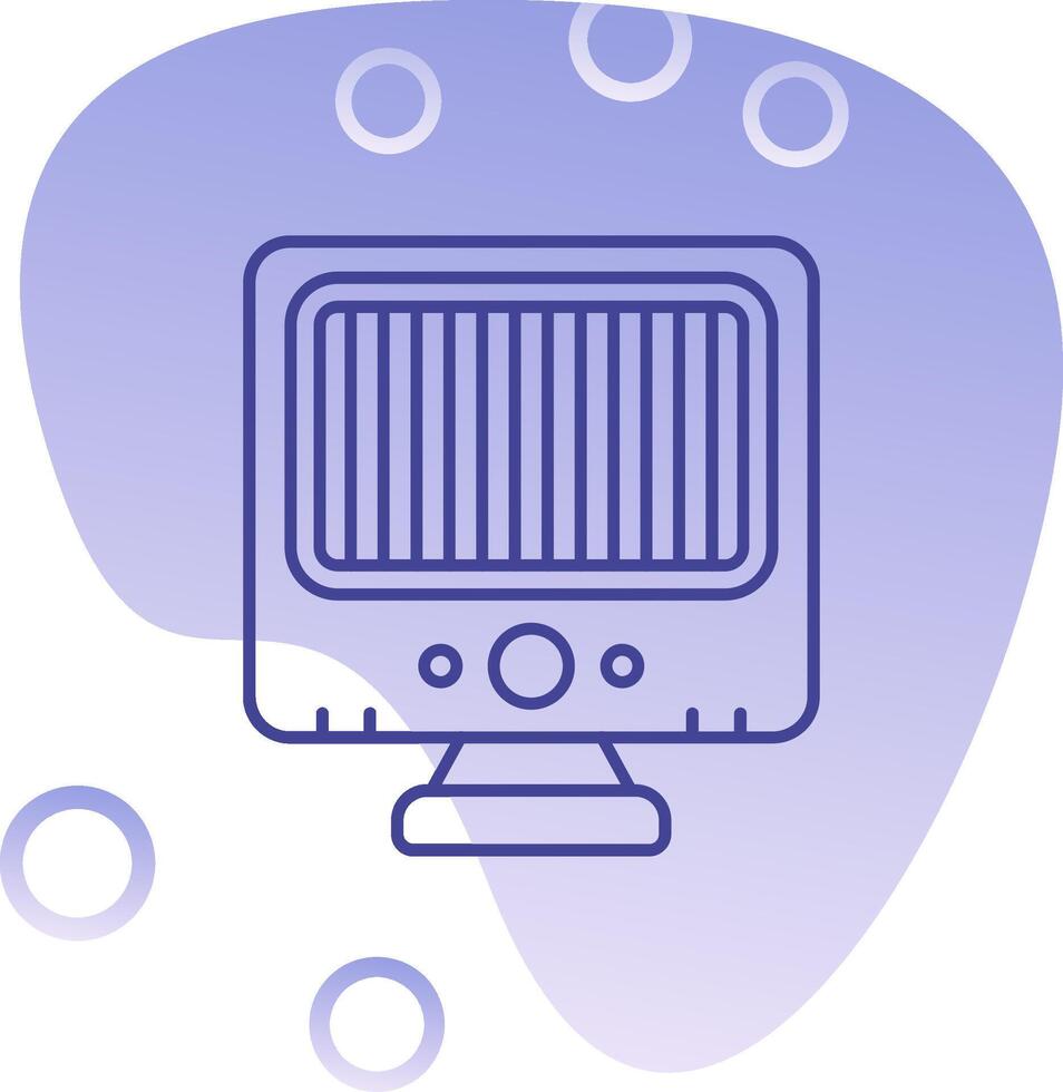 Heater Gradient Bubble Icon vector