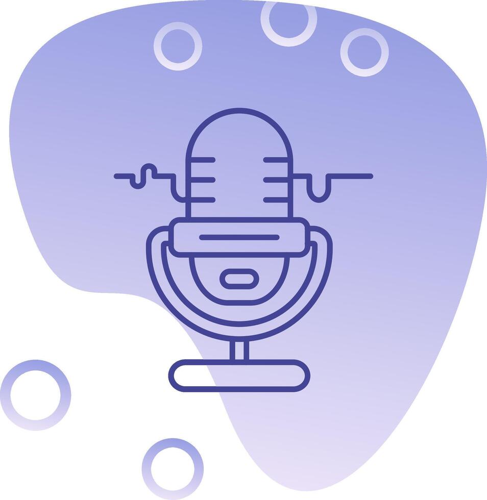 Microphone Gradient Bubble Icon vector