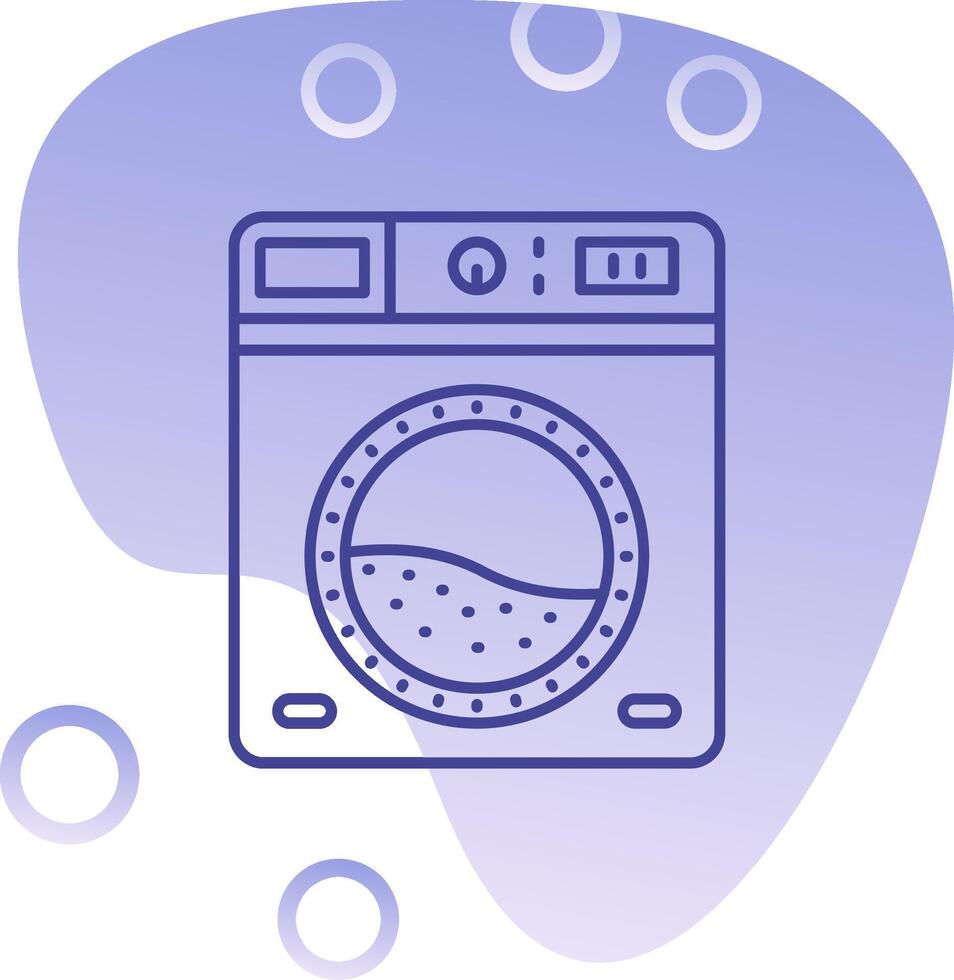 Laundry Gradient Bubble Icon vector