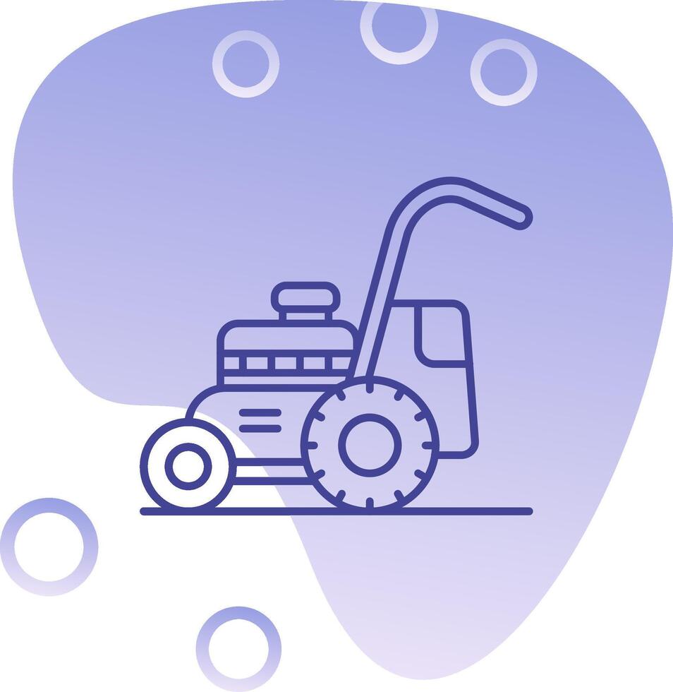 Mower Gradient Bubble Icon vector