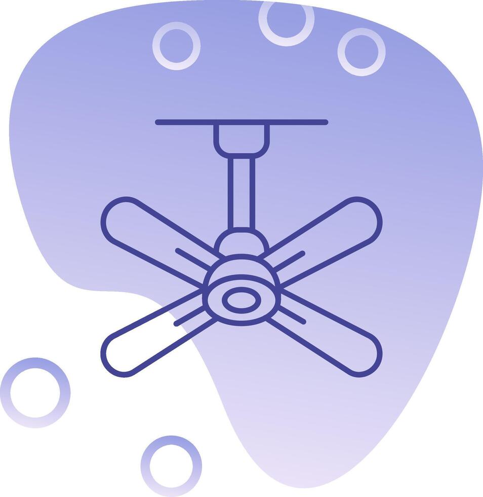 Fan Gradient Bubble Icon vector