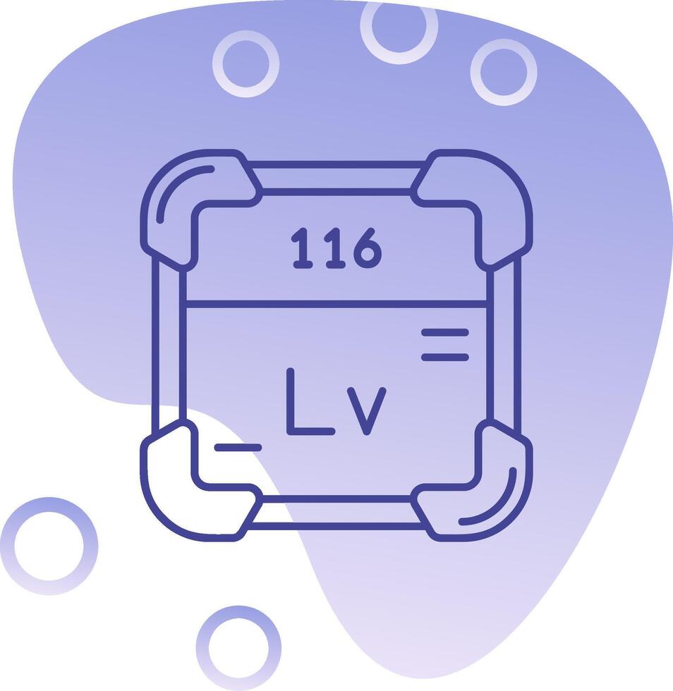 livermorium degradado burbuja icono vector