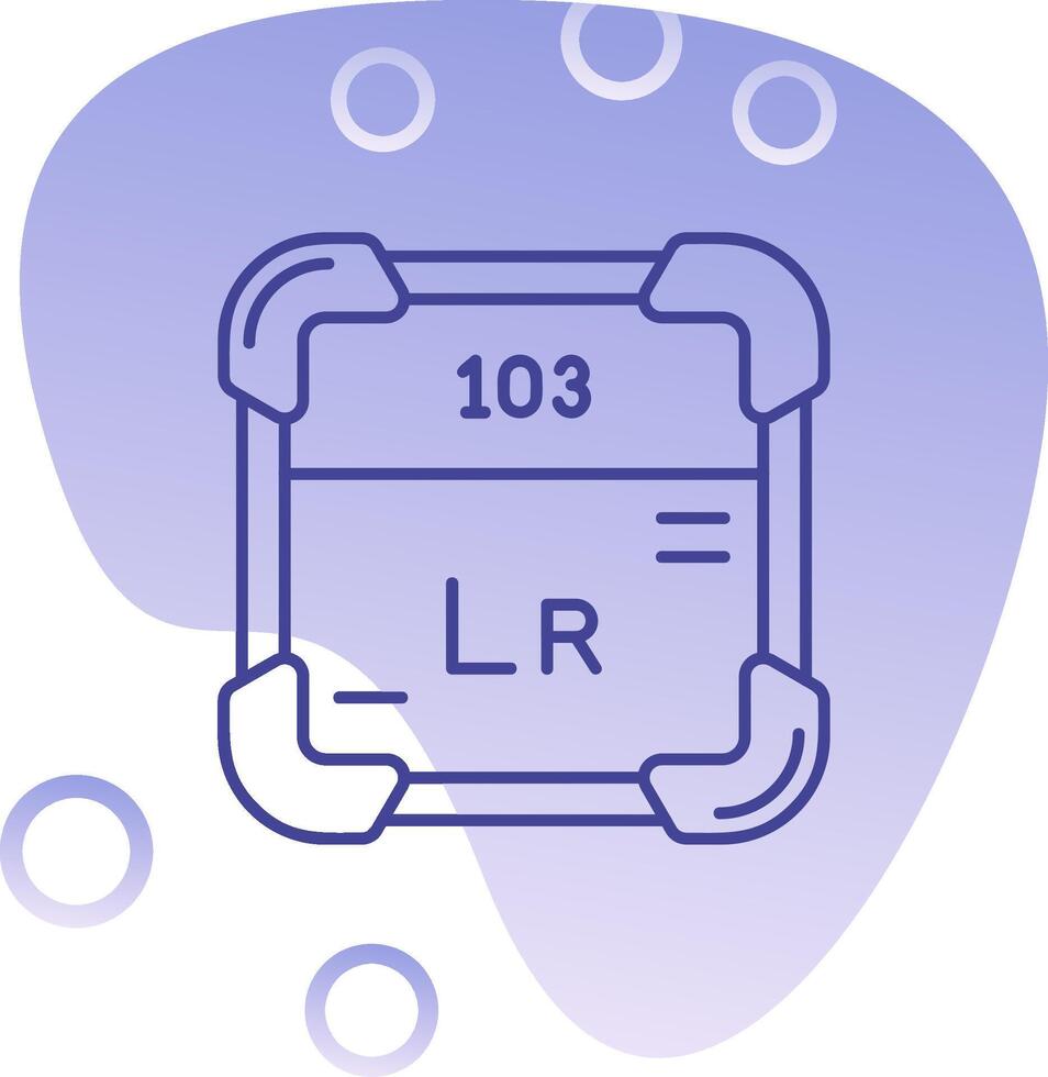 Lawrencium Gradient Bubble Icon vector