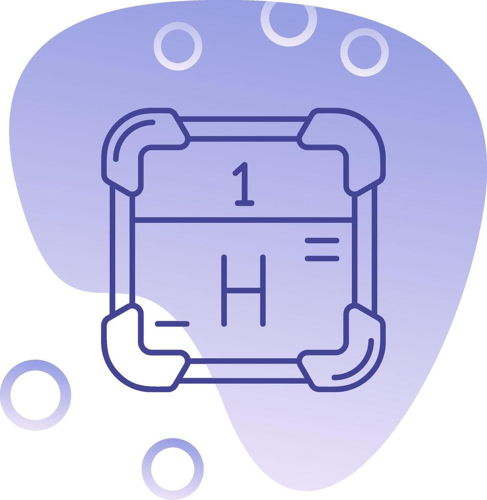 Hydrogen Gradient Bubble Icon vector