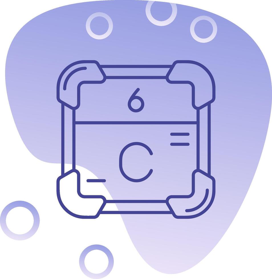 Carbon Gradient Bubble Icon vector