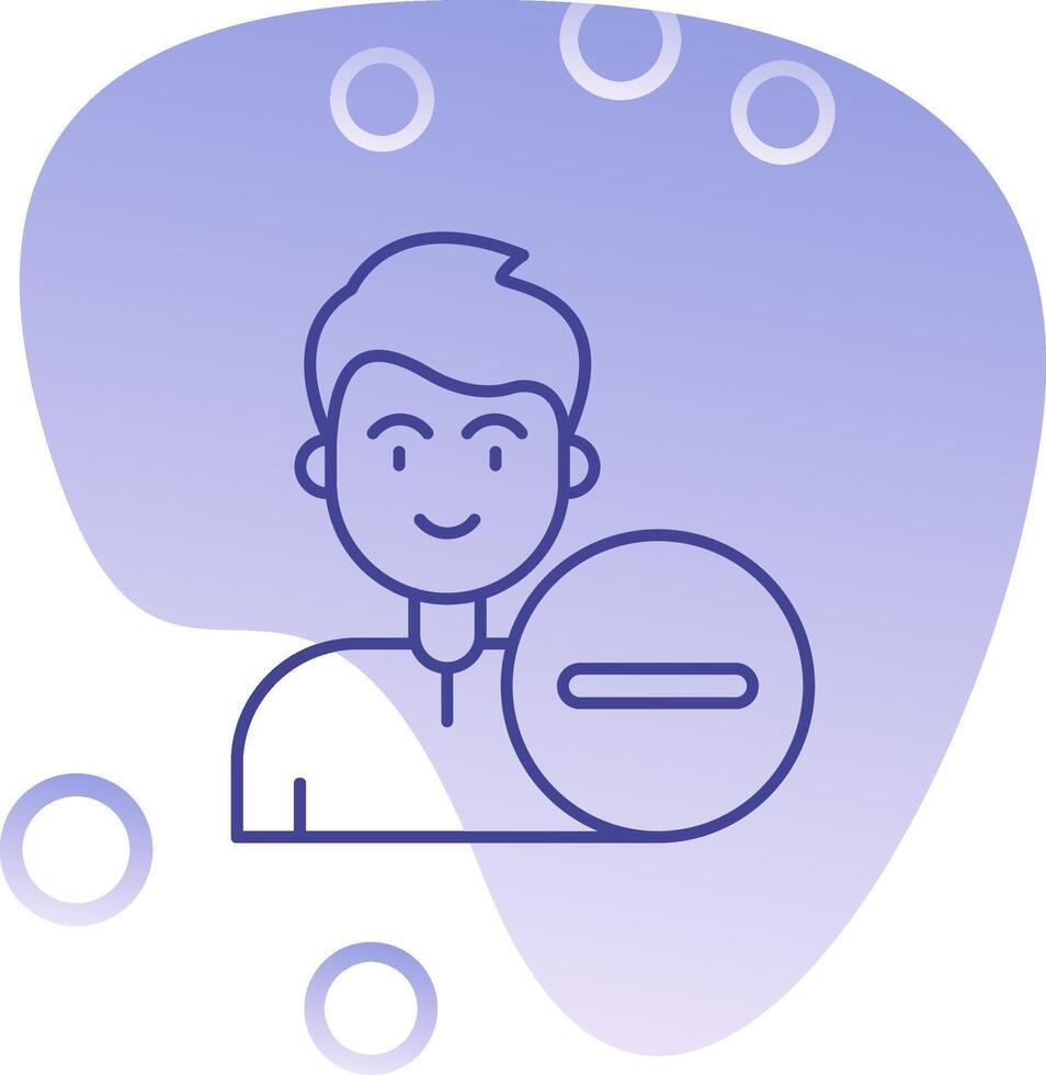 Remove Gradient Bubble Icon vector