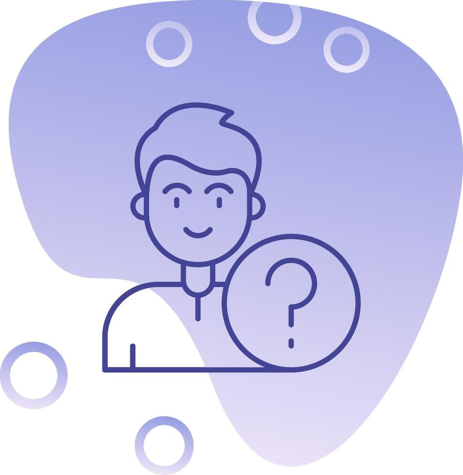 Question Gradient Bubble Icon vector