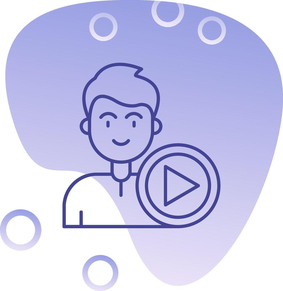 Play Gradient Bubble Icon vector