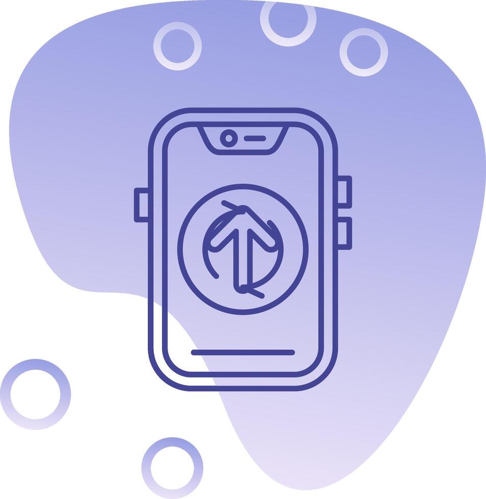Up Gradient Bubble Icon vector