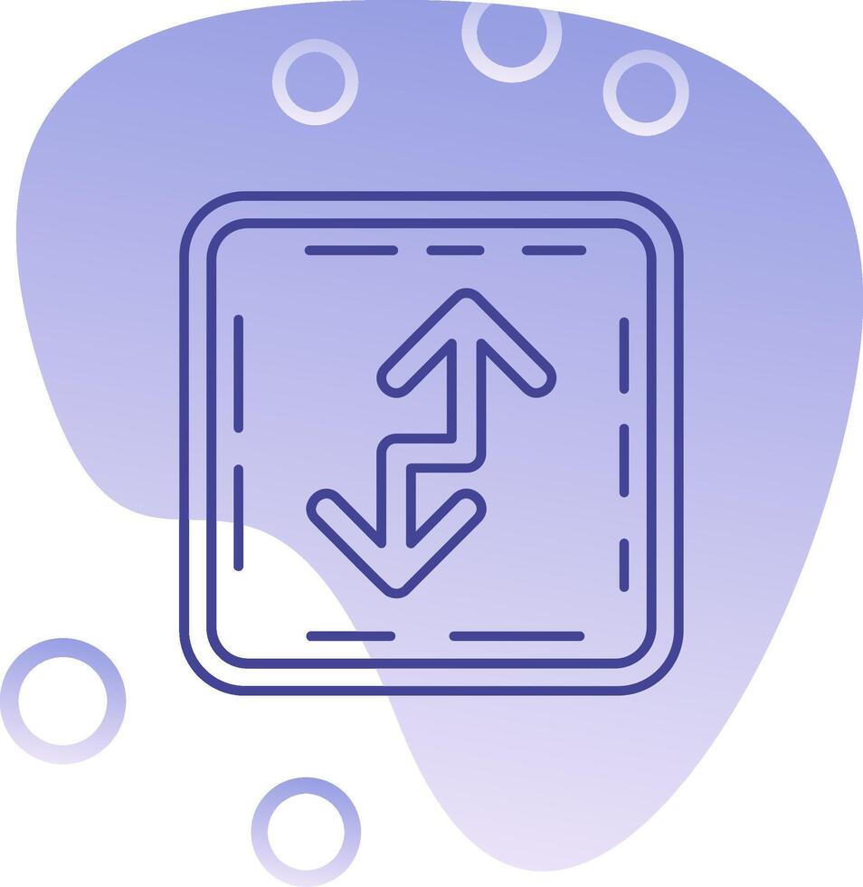 Zigzag Gradient Bubble Icon vector