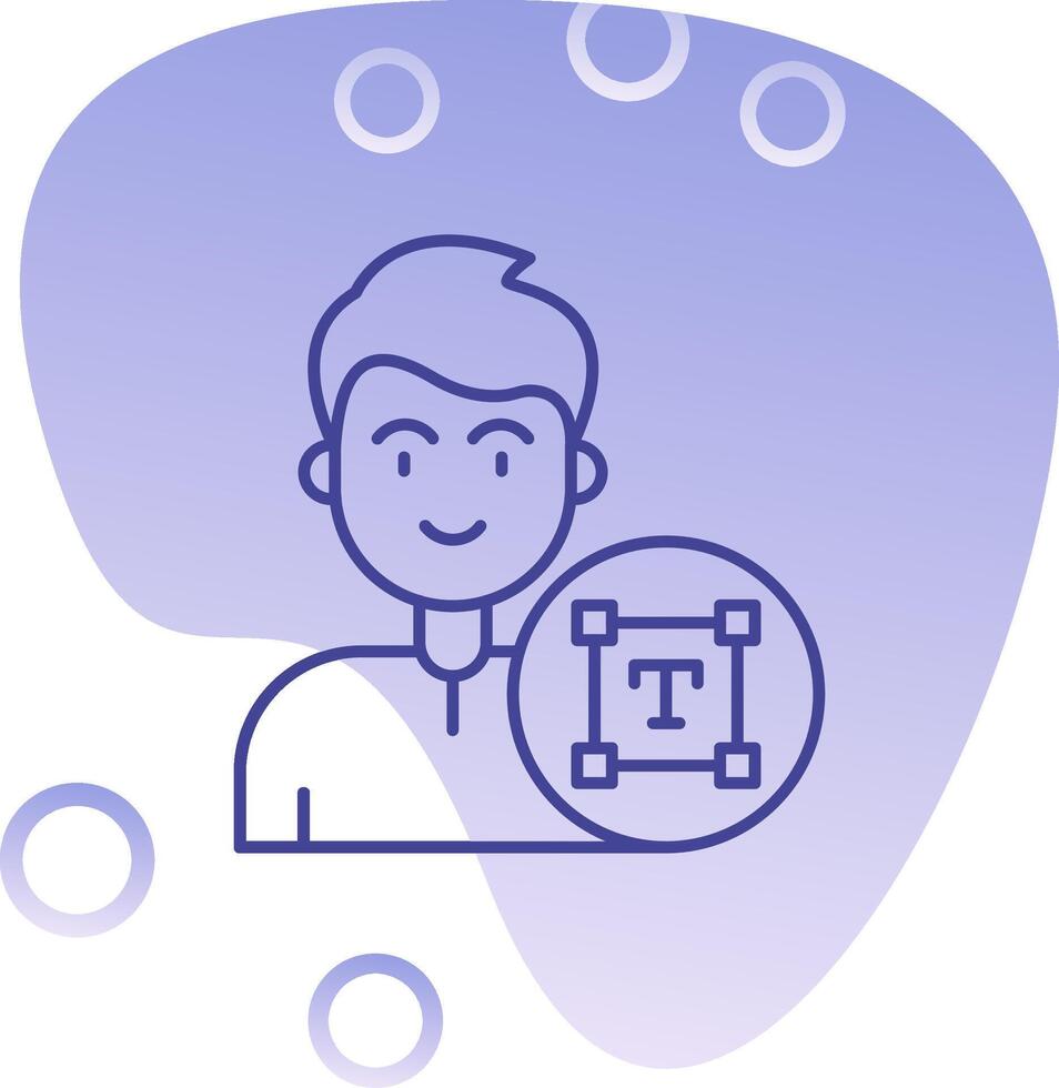 Type Gradient Bubble Icon vector