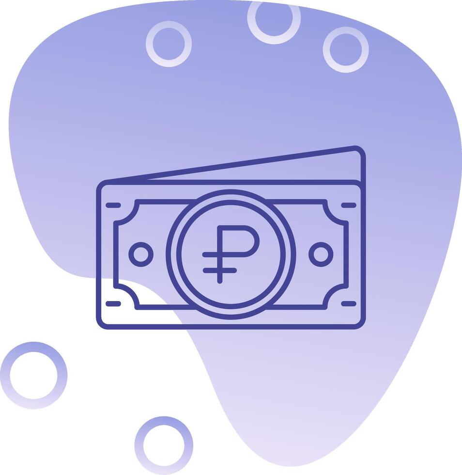 Ruble Gradient Bubble Icon vector