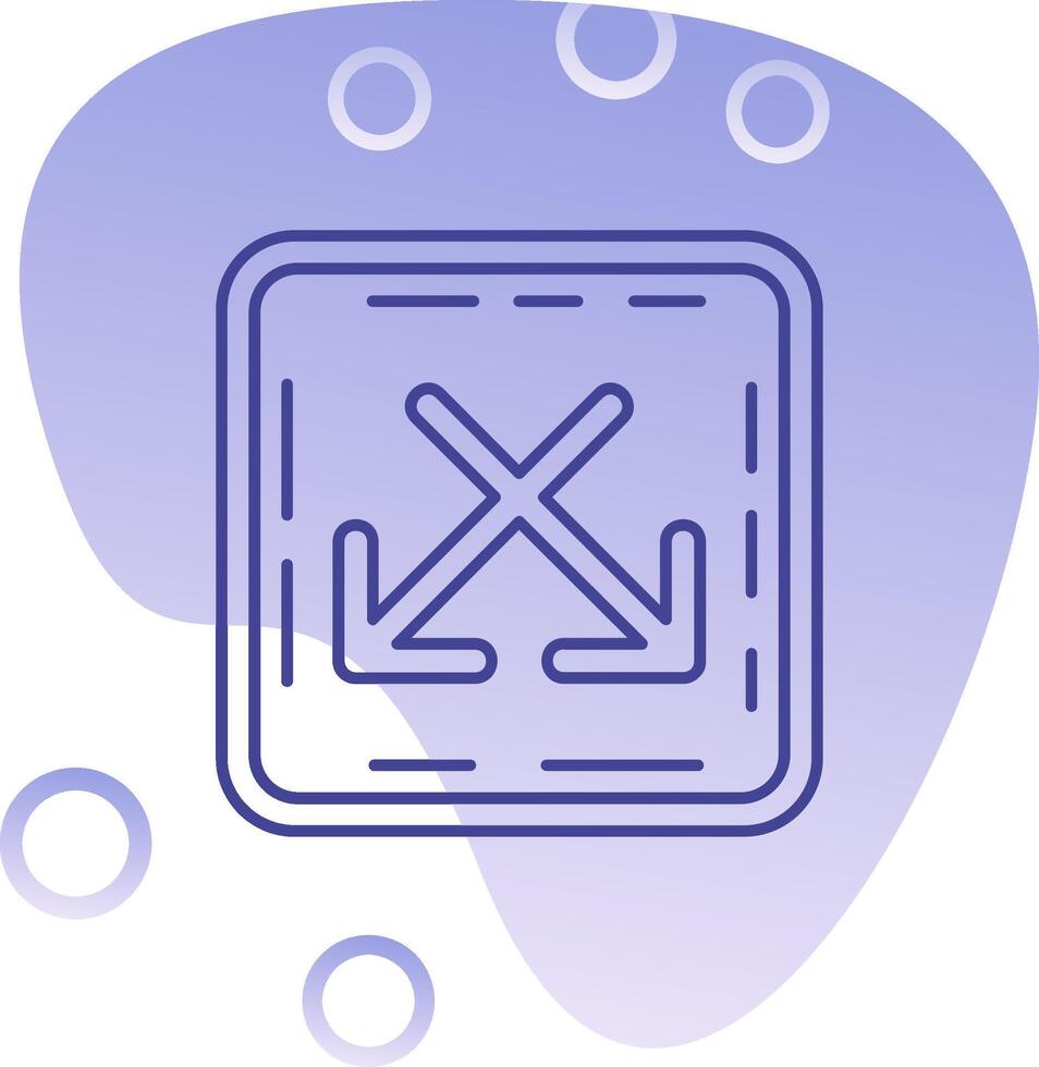 Intersect Gradient Bubble Icon vector