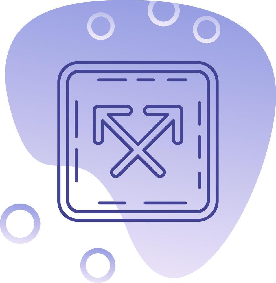 Intersect Gradient Bubble Icon vector