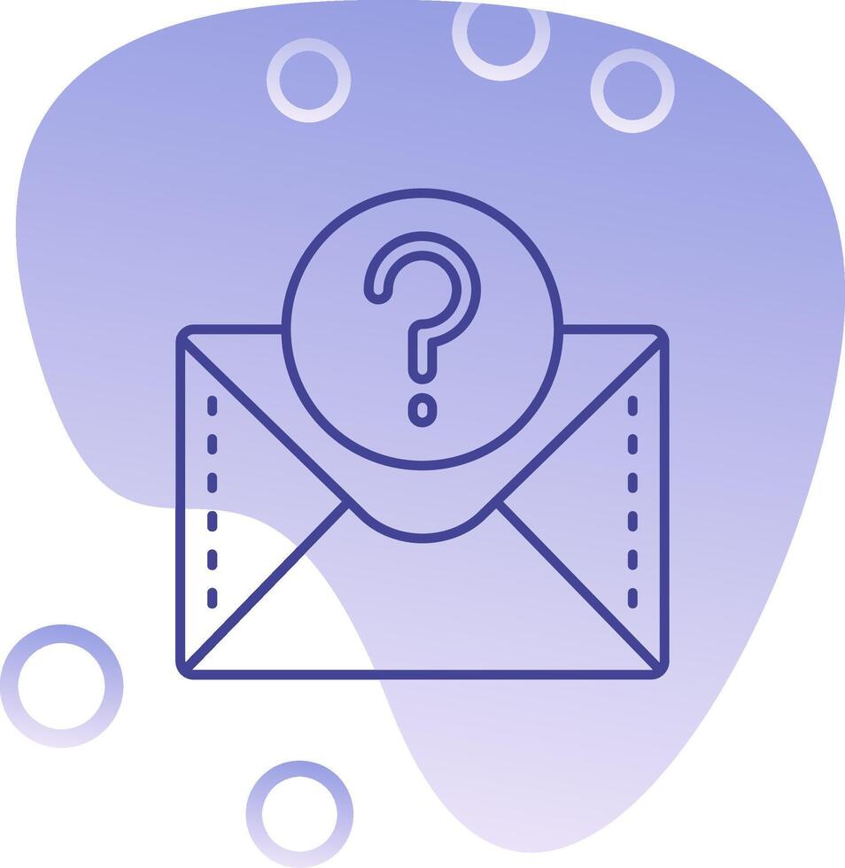 Question mark Gradient Bubble Icon vector