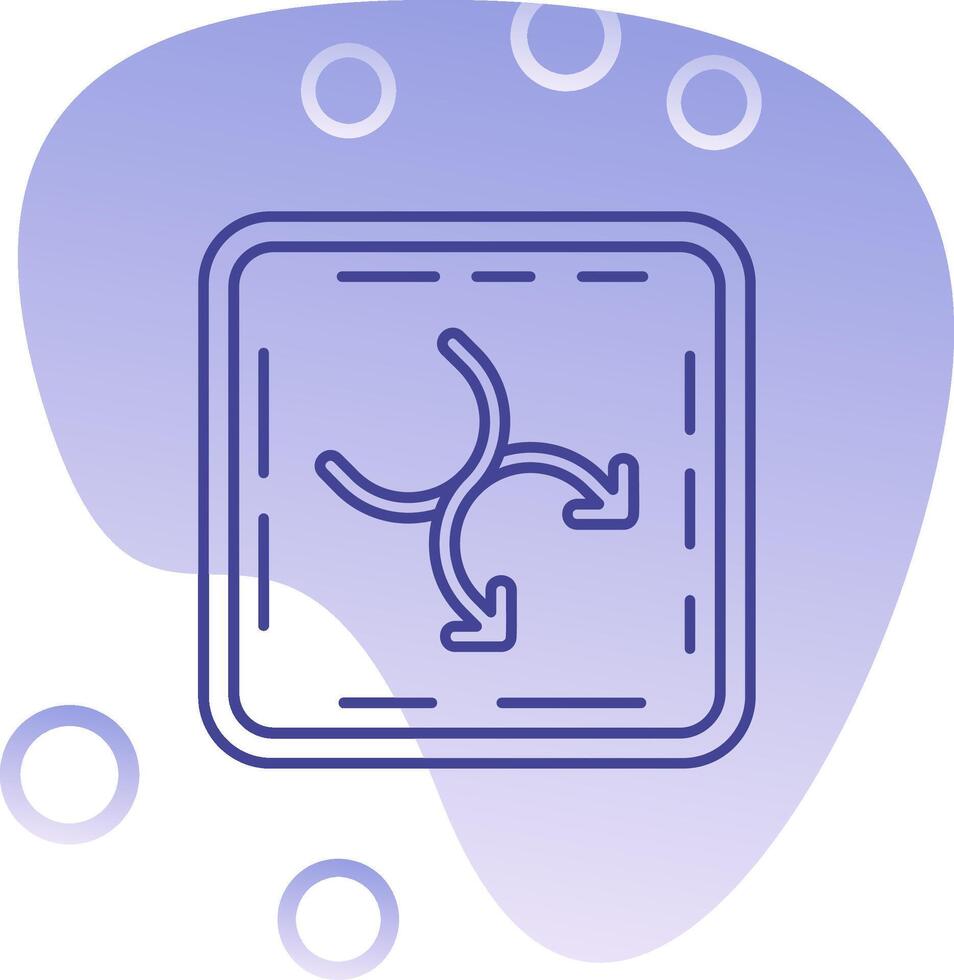 Shuffle Gradient Bubble Icon vector