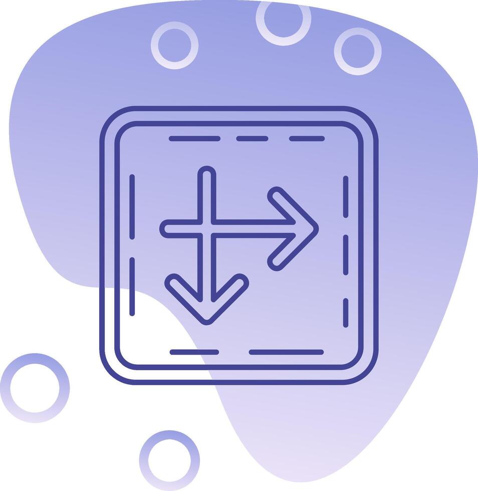 Intersect Gradient Bubble Icon vector