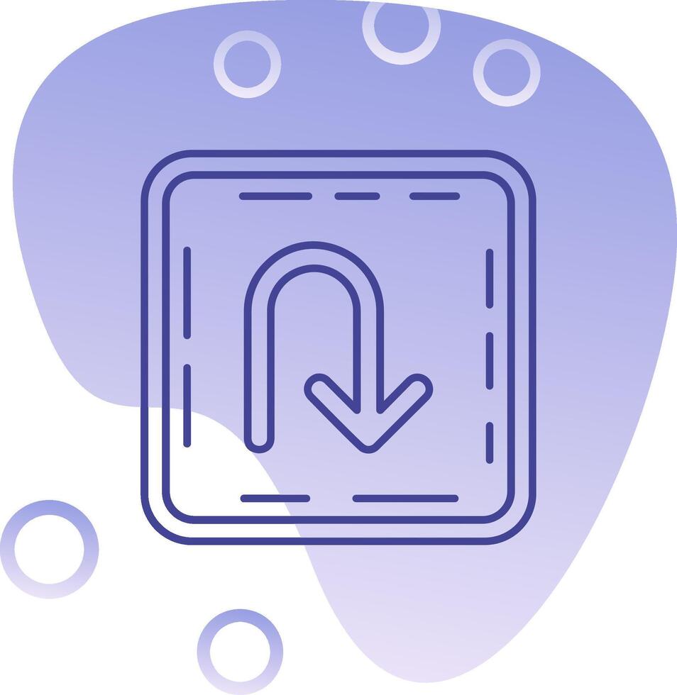 U turn Gradient Bubble Icon vector