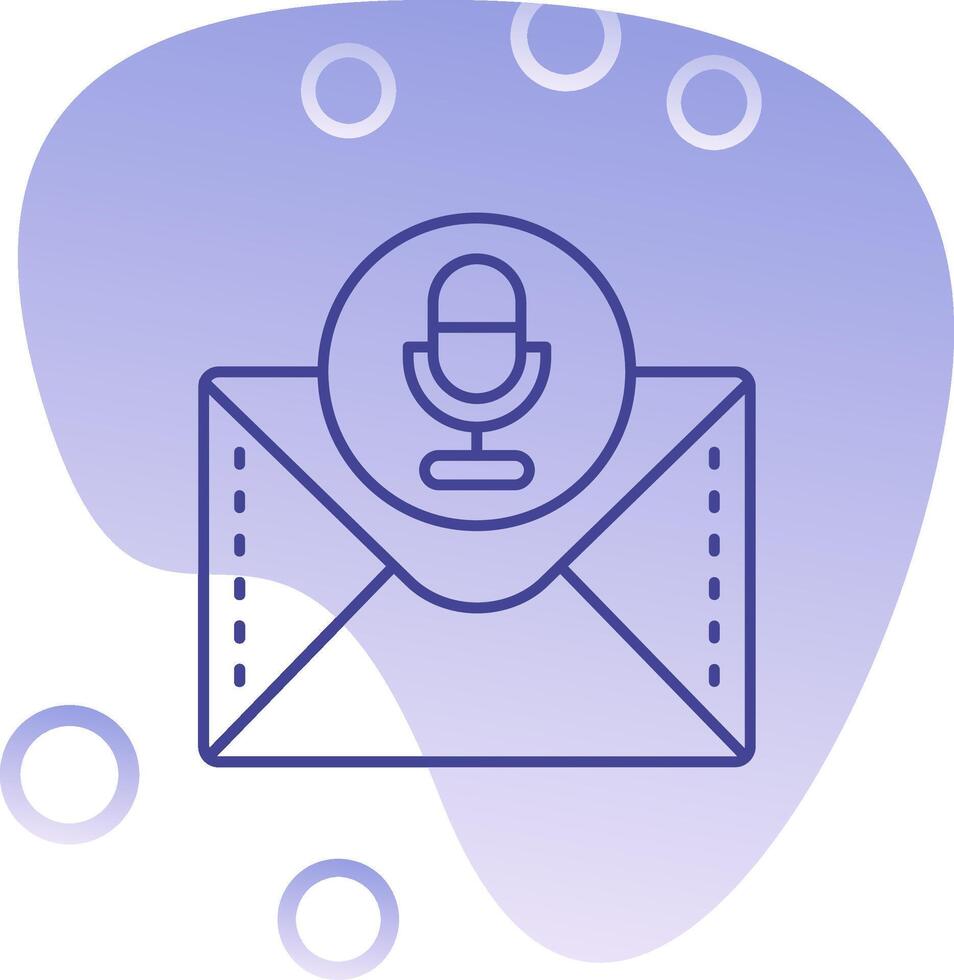 Microphone Gradient Bubble Icon vector