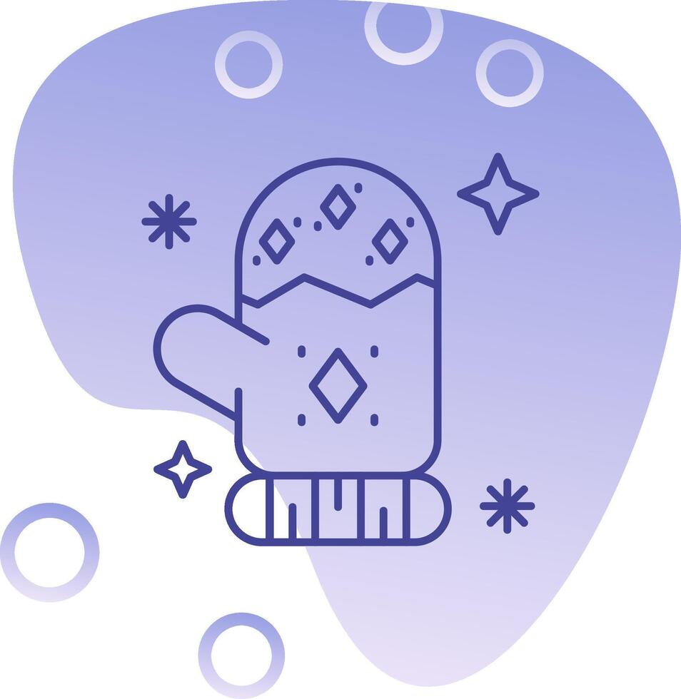 Mitten Gradient Bubble Icon vector