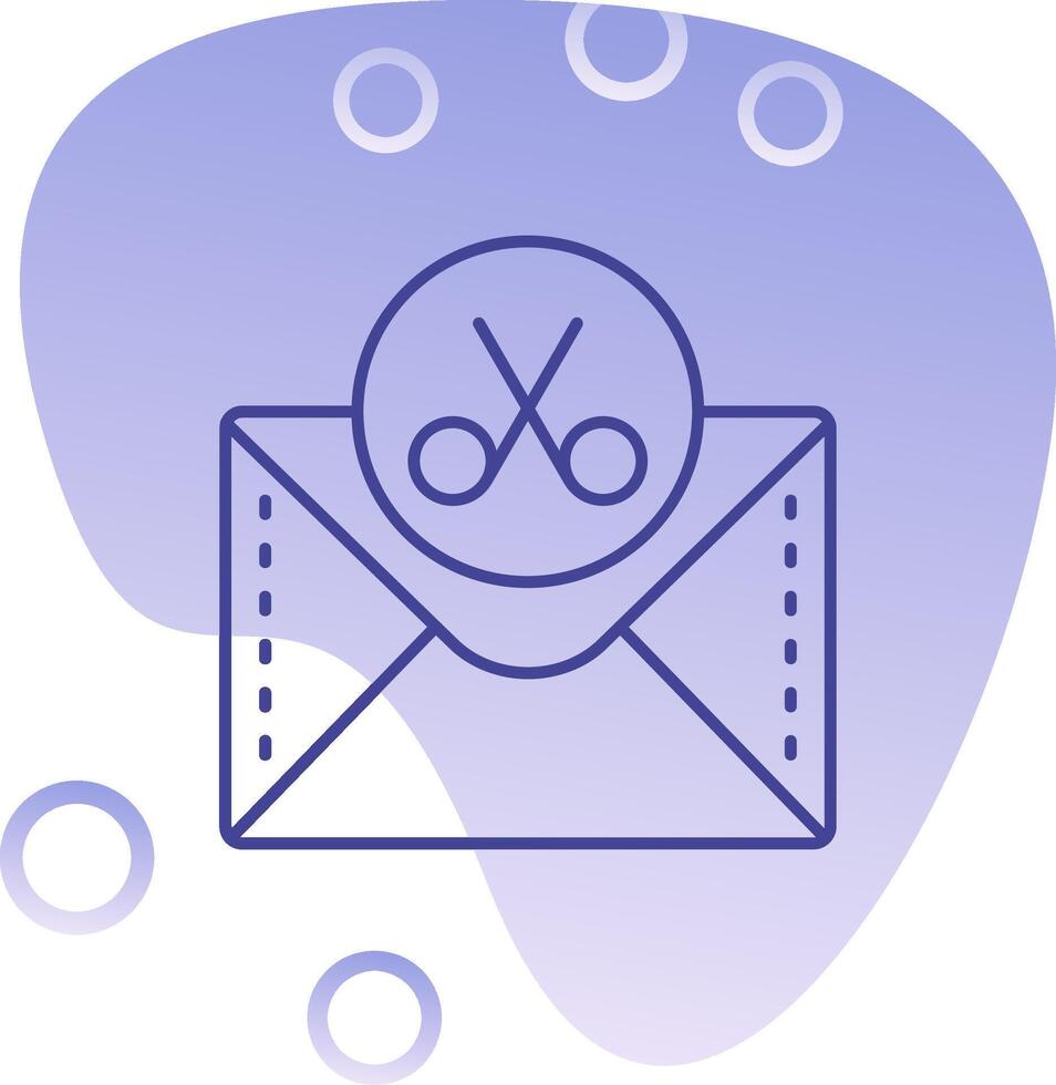 Scissor Gradient Bubble Icon vector