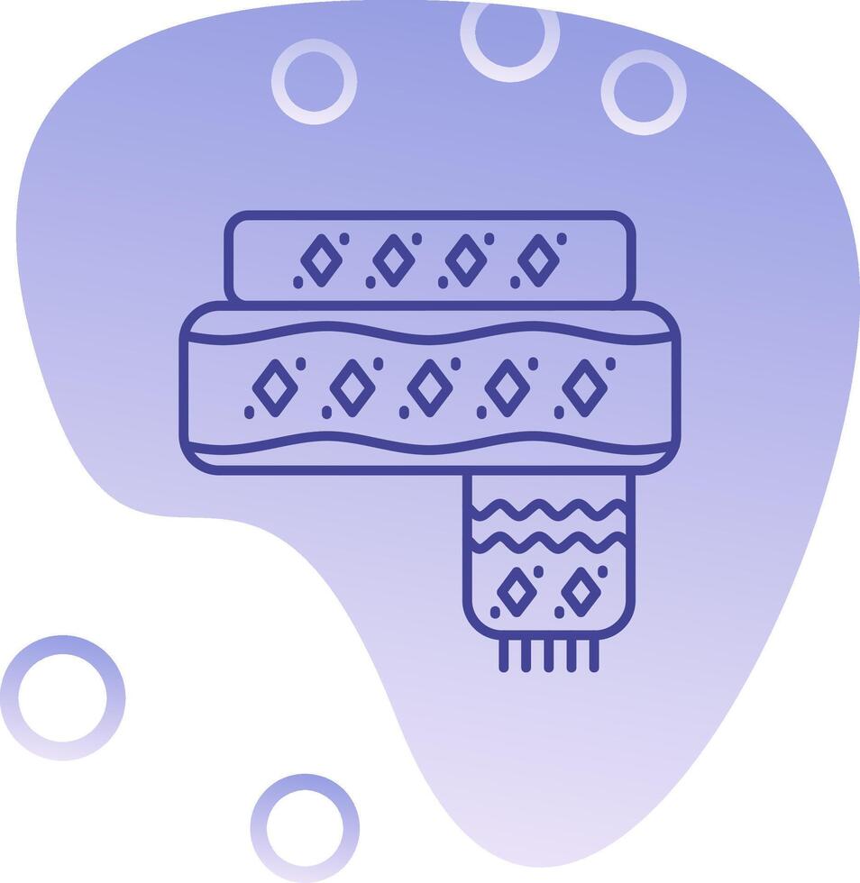 Scarf Gradient Bubble Icon vector