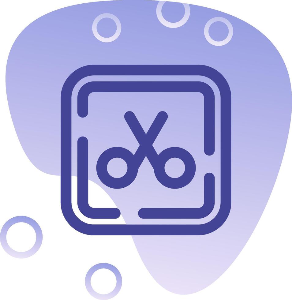 Scissor Gradient Bubble Icon vector
