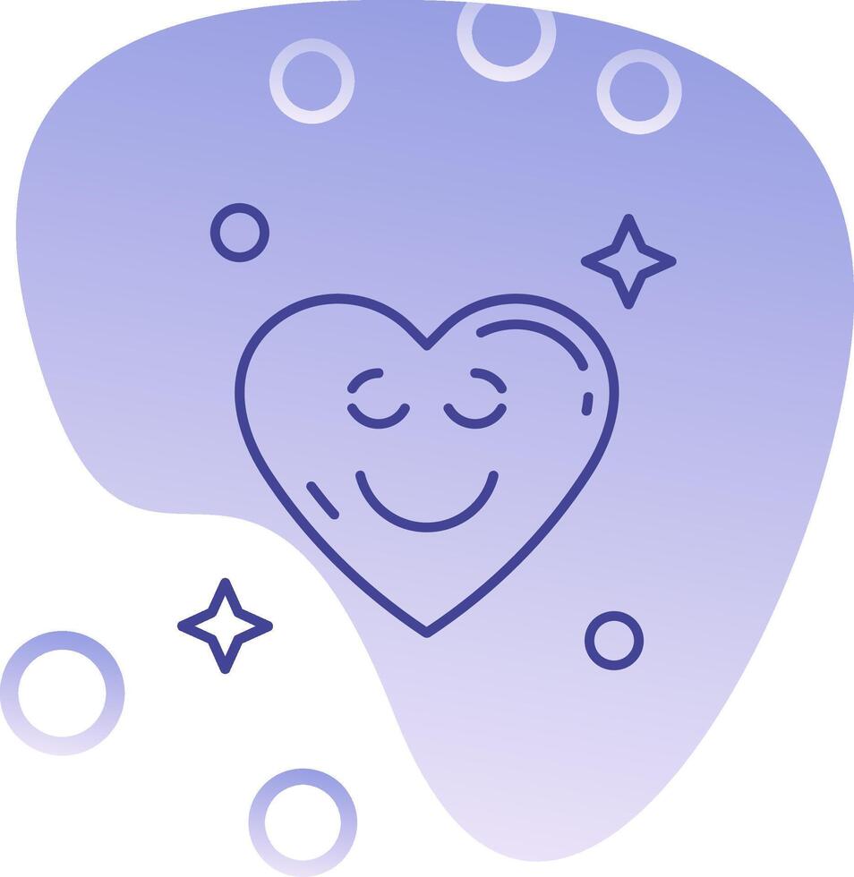 Relieved Gradient Bubble Icon vector