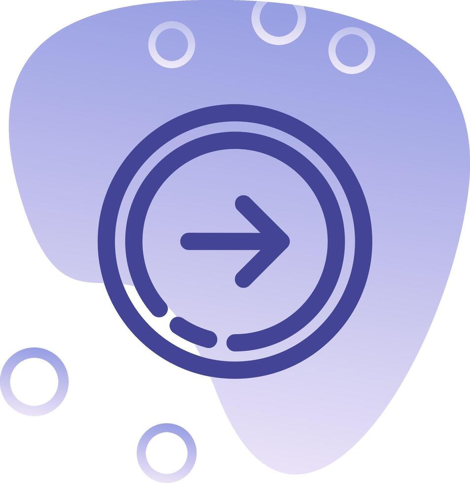Right arrow Gradient Bubble Icon vector