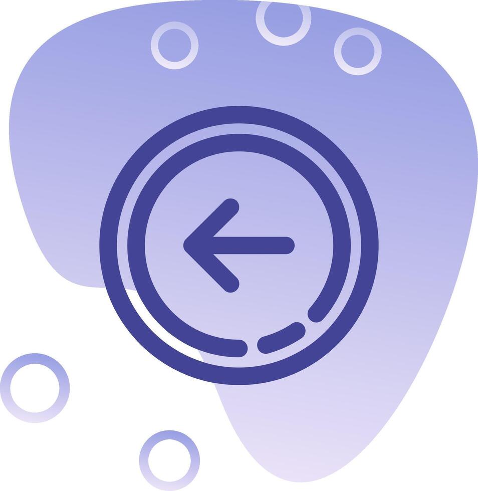 Left arrow Gradient Bubble Icon vector