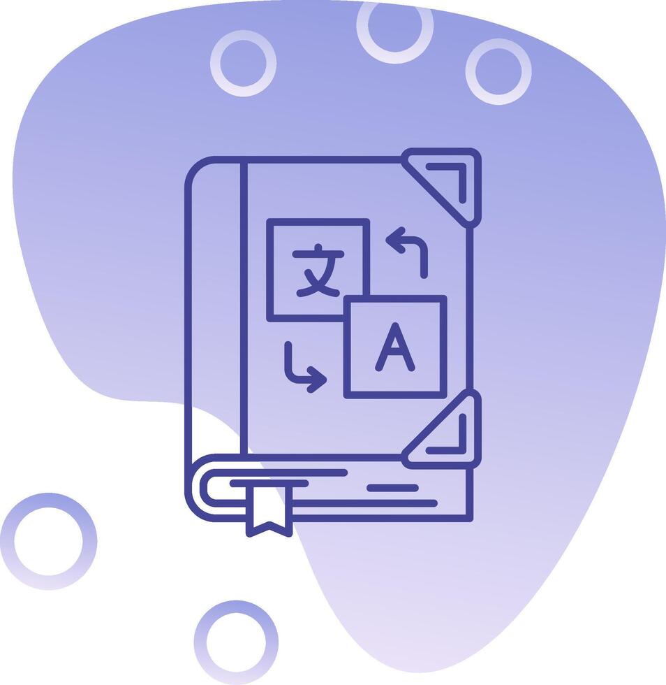 Language learning Gradient Bubble Icon vector