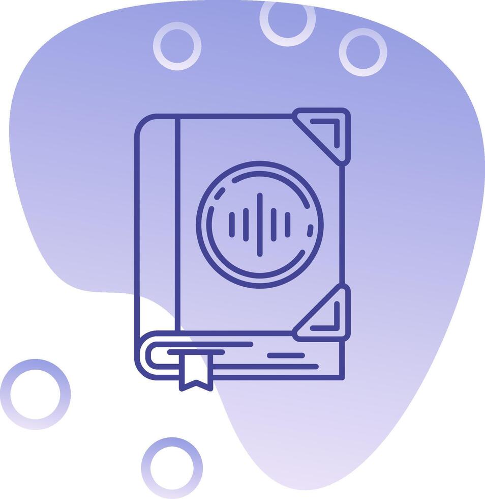 Audio book Gradient Bubble Icon vector