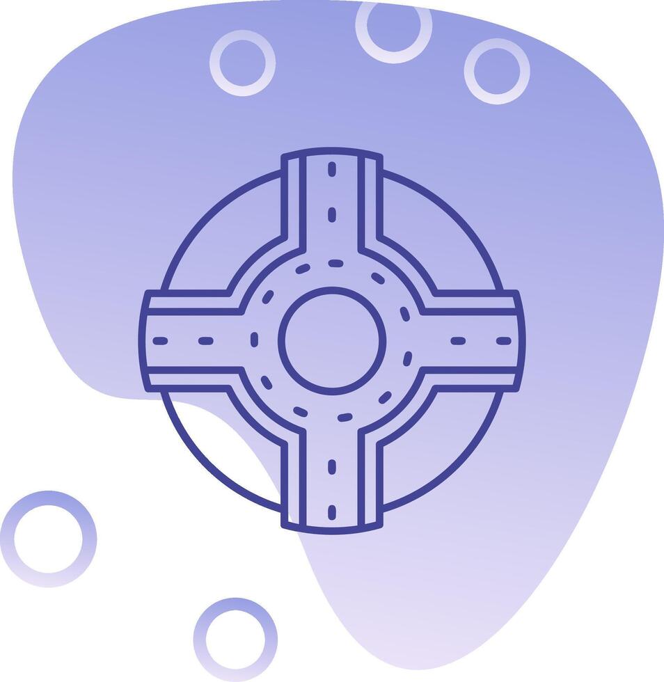 Roundabout Gradient Bubble Icon vector