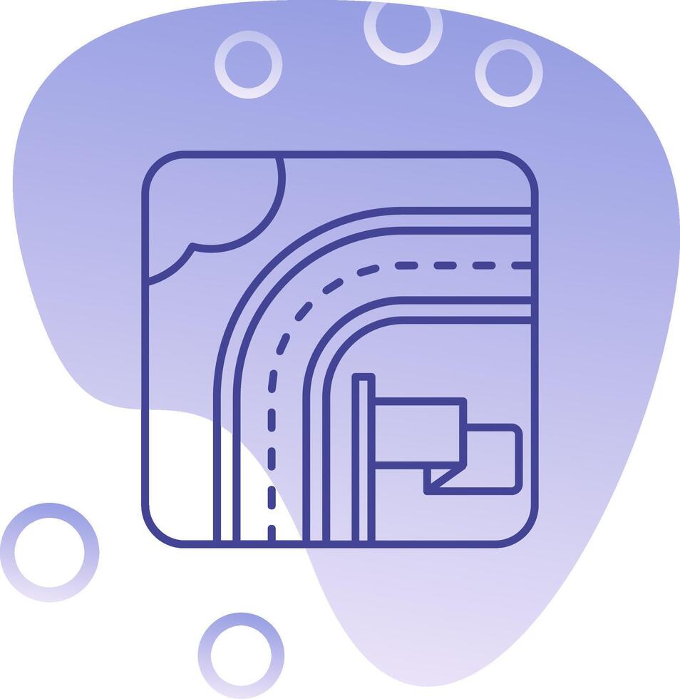 Destination Gradient Bubble Icon vector