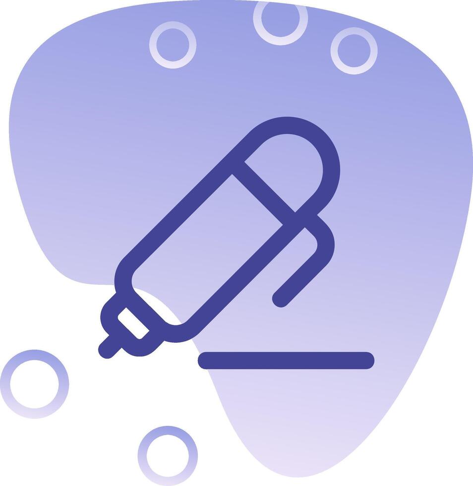 Pen 1 Gradient Bubble Icon vector