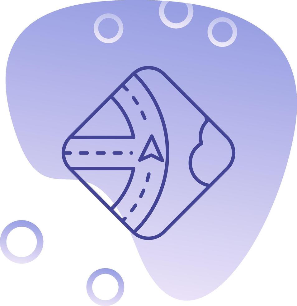 Navigation Gradient Bubble Icon vector