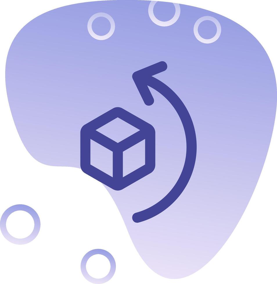 Rotate left Gradient Bubble Icon vector