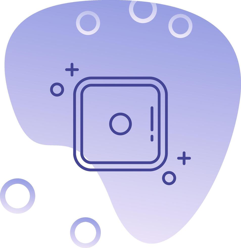 Dice one Gradient Bubble Icon vector