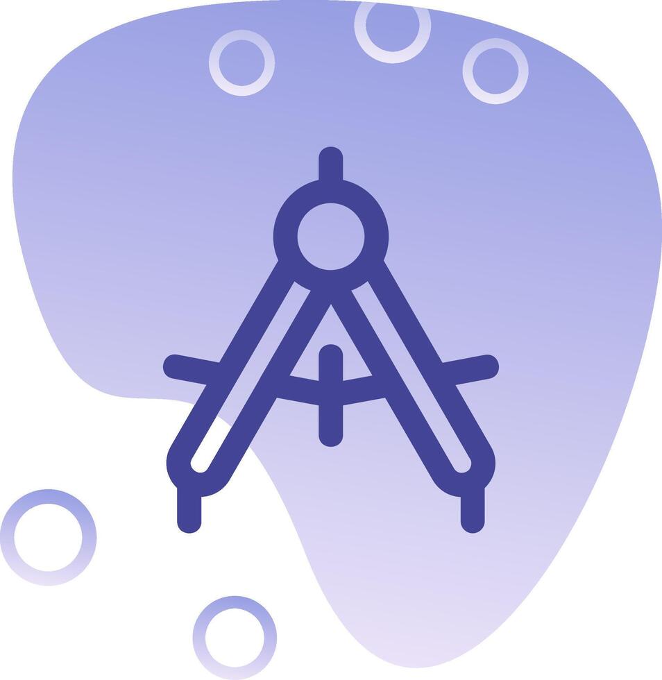 Drawing compass Gradient Bubble Icon vector