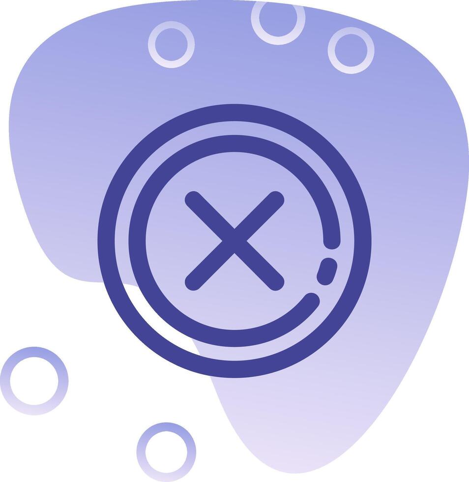 Delete 1 Gradient Bubble Icon vector