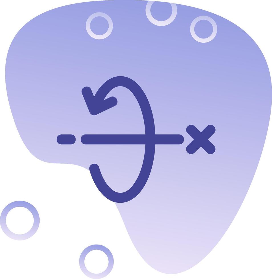 3d totate x axis Gradient Bubble Icon vector