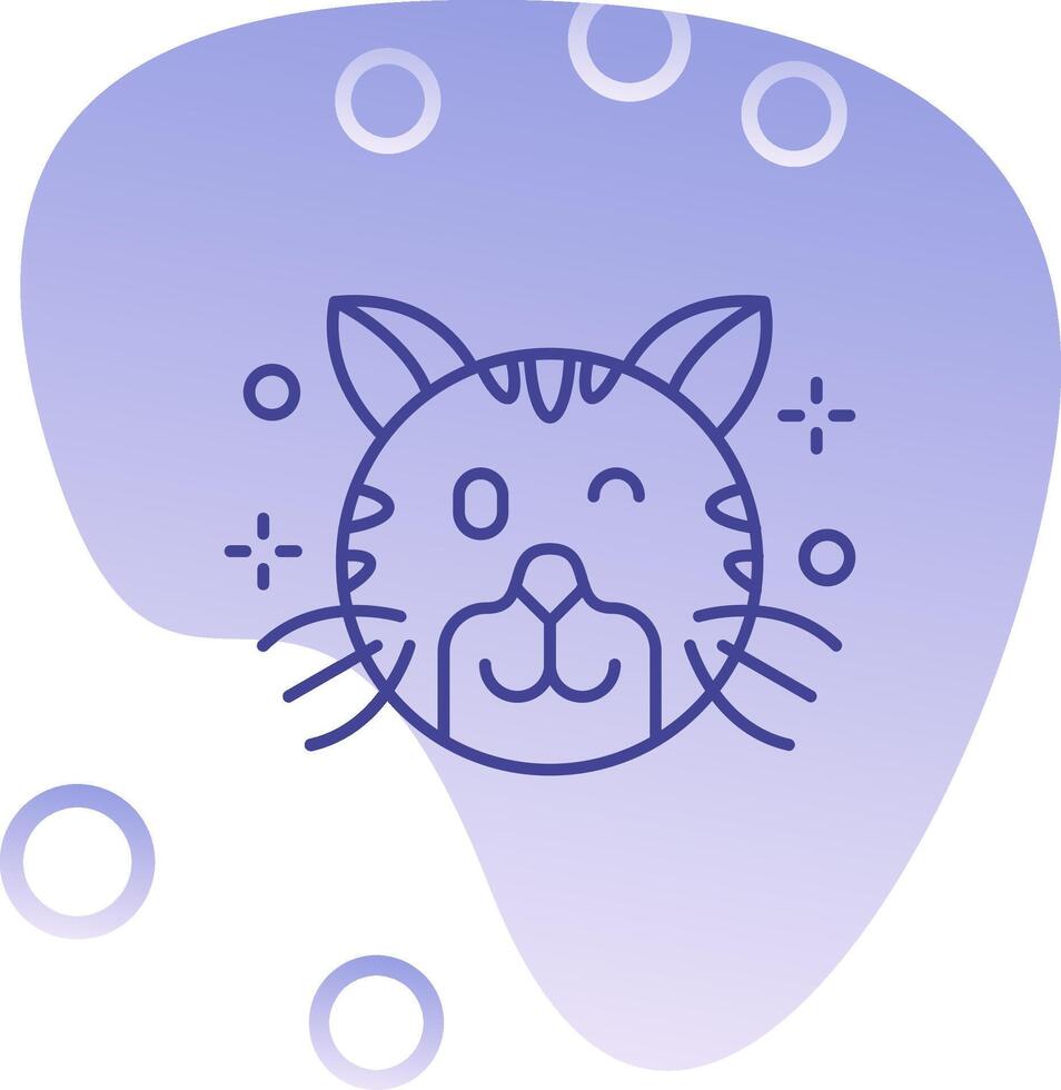 Wink Gradient Bubble Icon vector