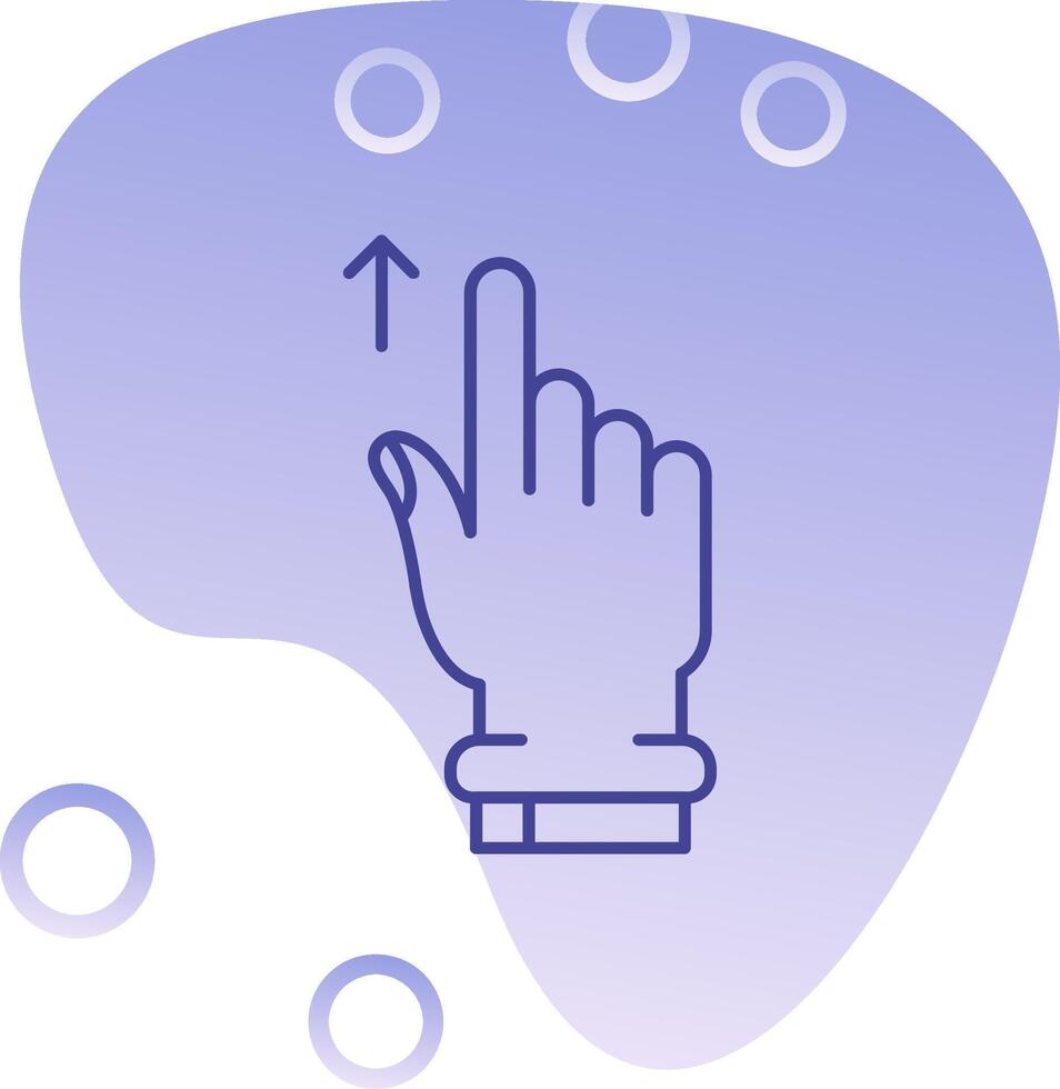 Swipe Up Gradient Bubble Icon vector