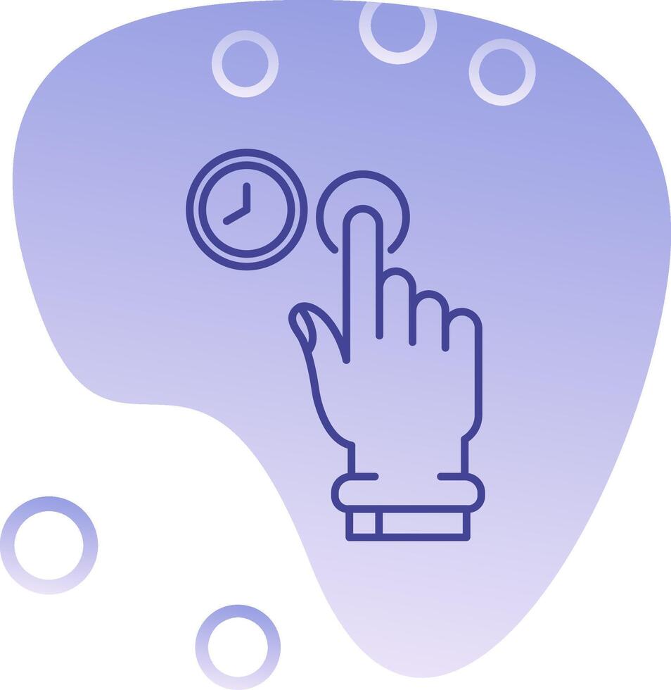 Click and Hold Gradient Bubble Icon vector